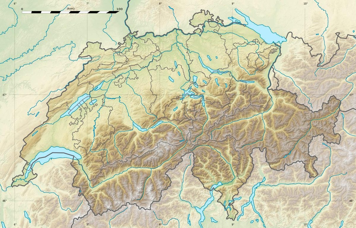 карта на швајцарија олеснување