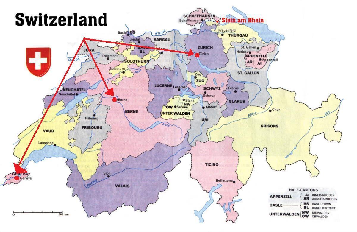 женева швајцарија мапата европа