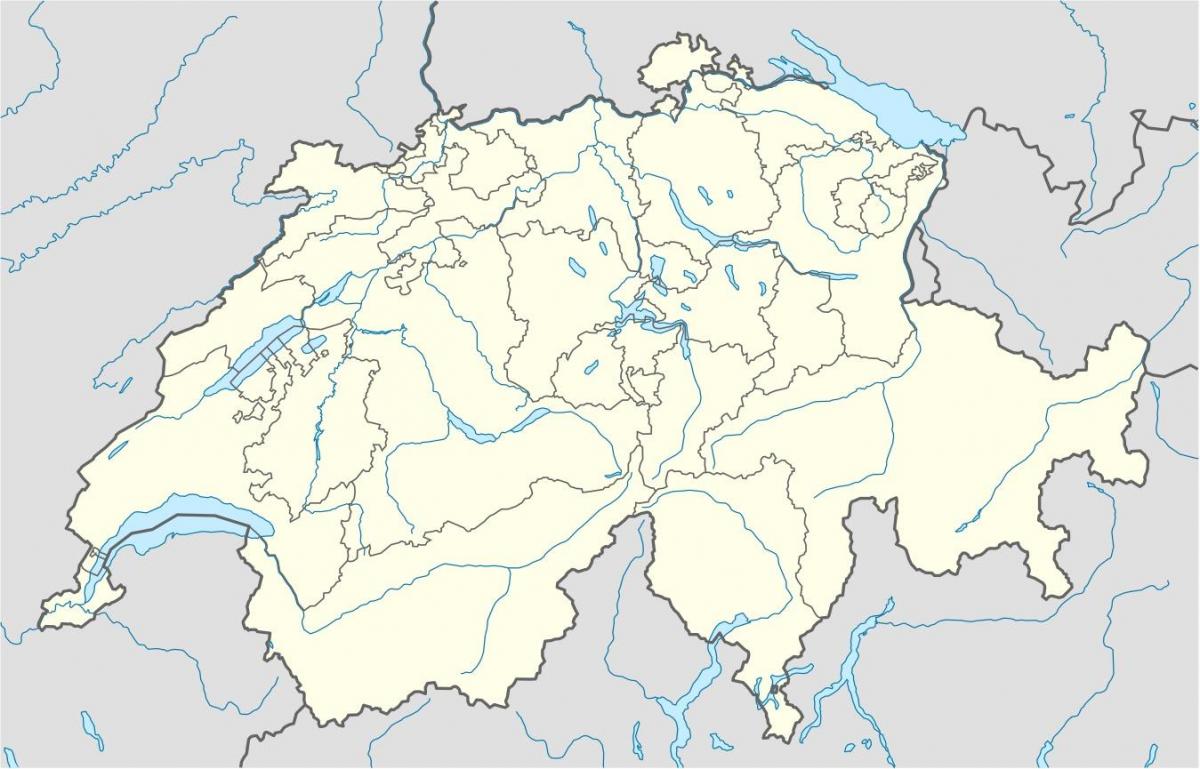 карта на швајцарија мапата вектор