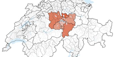 Карта на централна швајцарија 