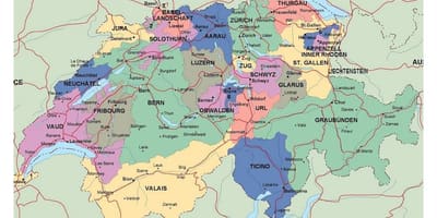 Детална карта на швајцарија