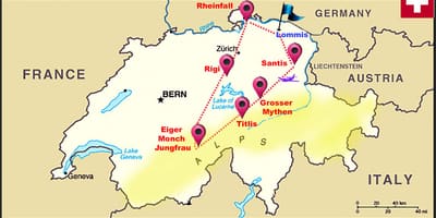 Швајцарските алпи мапата швајцарија