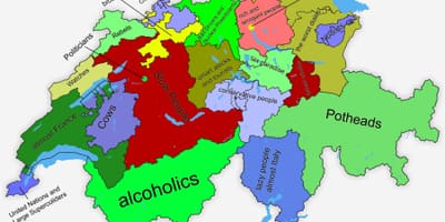 Карта на швајцарија во кантонот
