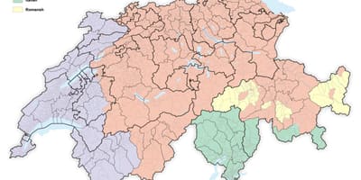 Карта на швајцарија јазик