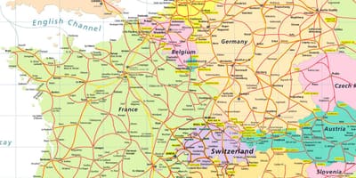 Карта на eurail мапата швајцарија